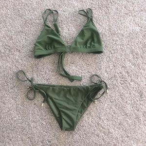 Monday Swimwear Set Olive Green